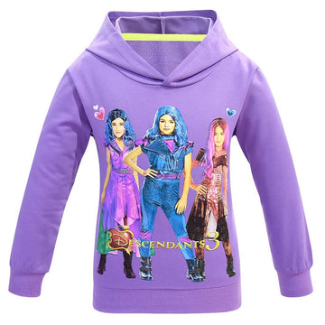 Los Descendientes Descendants 3 Cosplay Sudadera con Capucha para Niñas